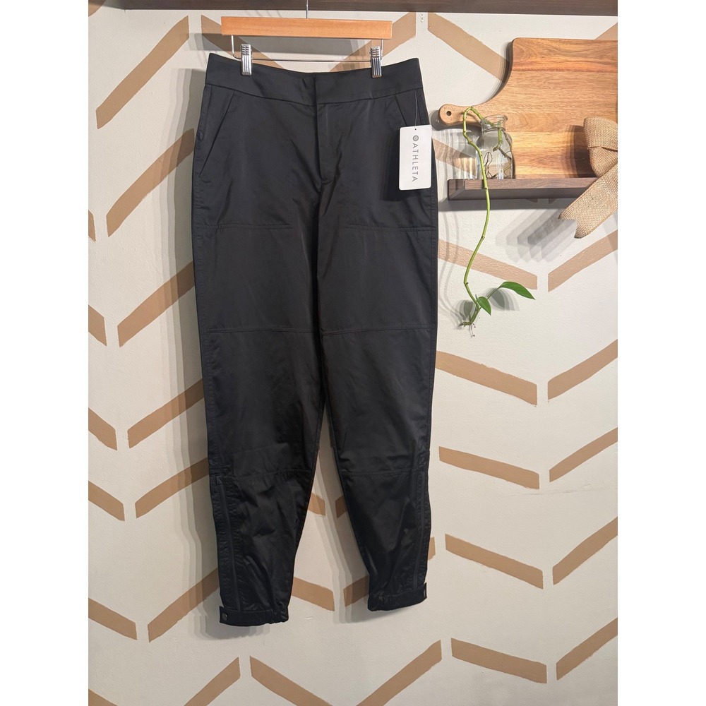 Athleta Radiant Jogger Women 4T Black Water Repellent Tapered Hiking Pants NWT